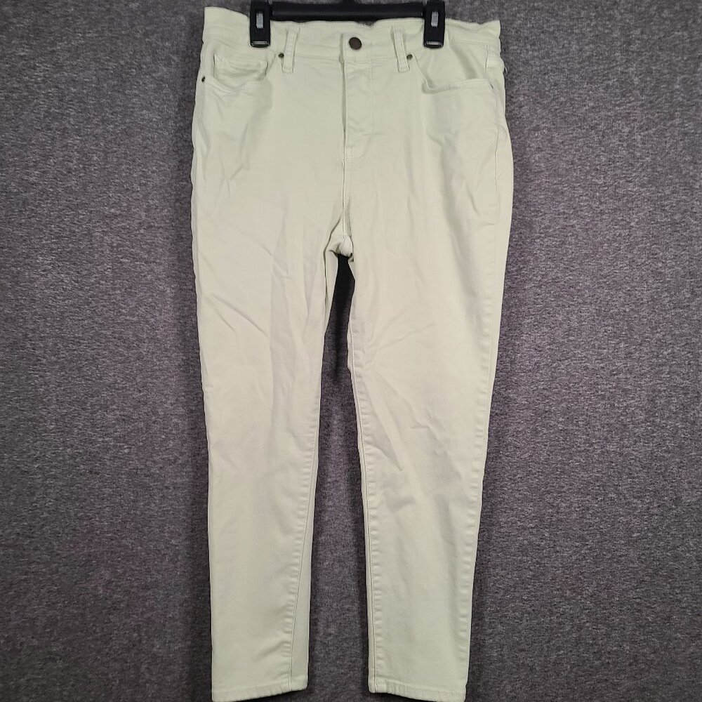 a.n.a Women's High Rise Skinny Ankle Size 10 Seacrest Green Jeans